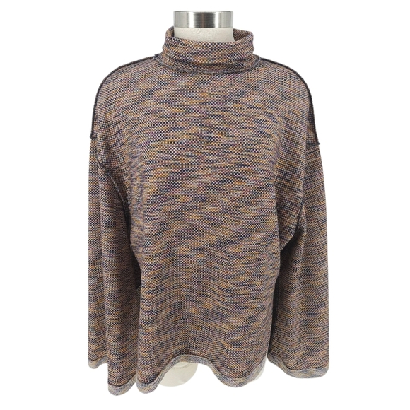 We The Free People Sunny Day Sweater Long Wide Sleeve Turtleneck Oversized Large - Picture 1 of 9